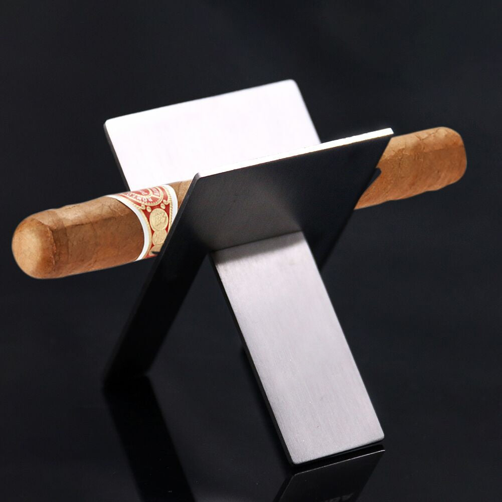 Stainless Steel Cigar Holder Foldable Stand Cigarette Rack Cigarette Display Bracket Rack Smoking Accessories Men's Gift