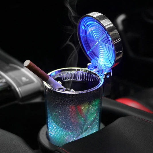 Car Ashtray with LED Light Cigar Cigarette Ashtray Container Ashtray Gas Bottle Smoke Cup Holder Storage Cup car Supplies