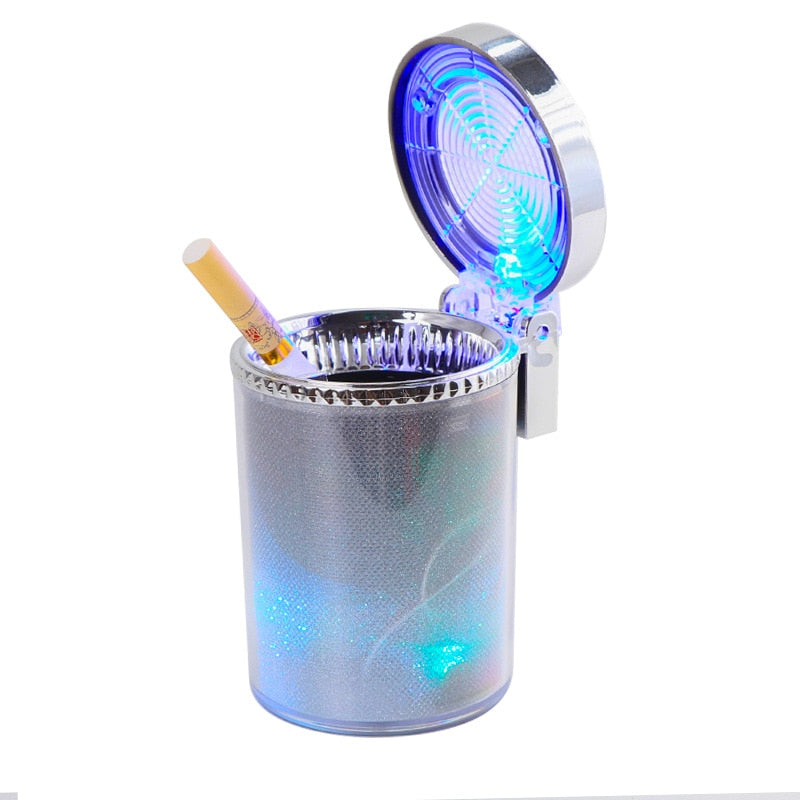 Car Ashtray with LED Light Cigar Cigarette Ashtray Container